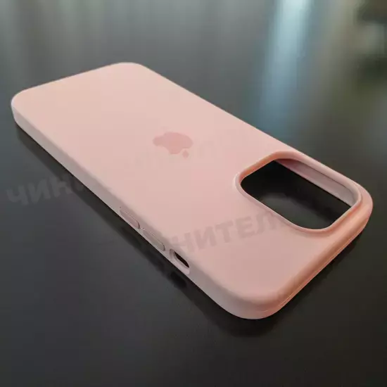 Чехол iPhone 14 Pro Max Silicone Case (MagSafe) Chalk Pink