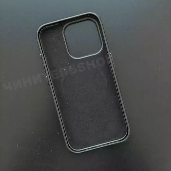 Чехол iPhone 15 Pro Leather Case (MagSafe) Black