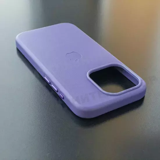 Чехол iPhone 15 Pro Leather Case (MagSafe) Lavender