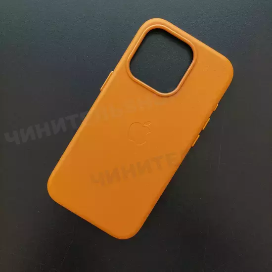 Чехол iPhone 15 Pro Leather Case (MagSafe) Sunstroke