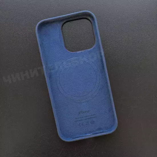 Чехол iPhone 15 Pro Silicone Case (MagSafe) Storm Blue
