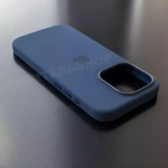 Чехол iPhone 15 Pro Silicone Case (MagSafe) Storm Blue