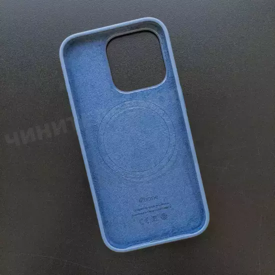 Чехол iPhone 15 Pro Silicone Case (MagSafe) Winter Blue