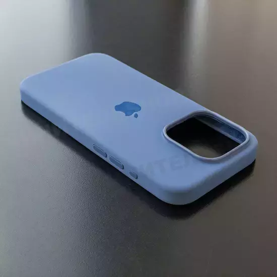 Чехол iPhone 15 Pro Silicone Case (MagSafe) Winter Blue