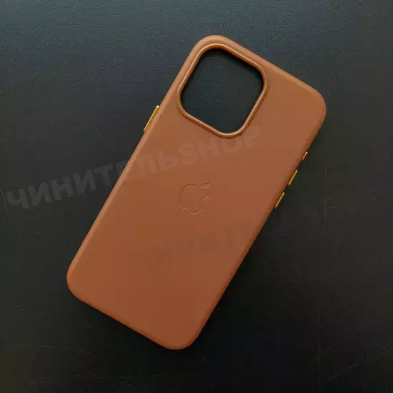Чехол iPhone 15 Pro Max Leather Case (MagSafe) Cinnamon