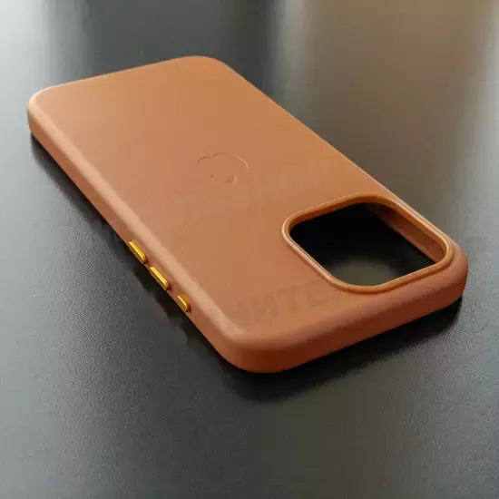 Чехол iPhone 15 Pro Max Leather Case (MagSafe) Cinnamon