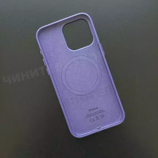 Чехол iPhone 15 Pro Max Leather Case (MagSafe) Lavender