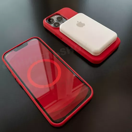 Чехол iPhone 13 Pro Silicone Case (MagSafe) Red