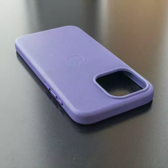 Чехол iPhone 15 Pro Max Leather Case (MagSafe) Lavender