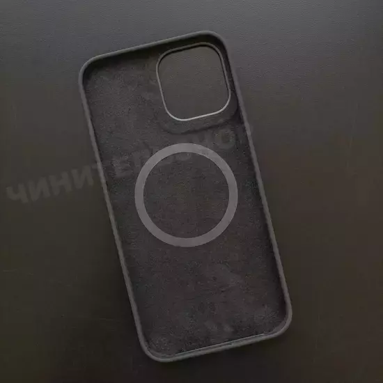 Чехол iPhone 12 Pro Max Silicone Case (MagSafe) Black