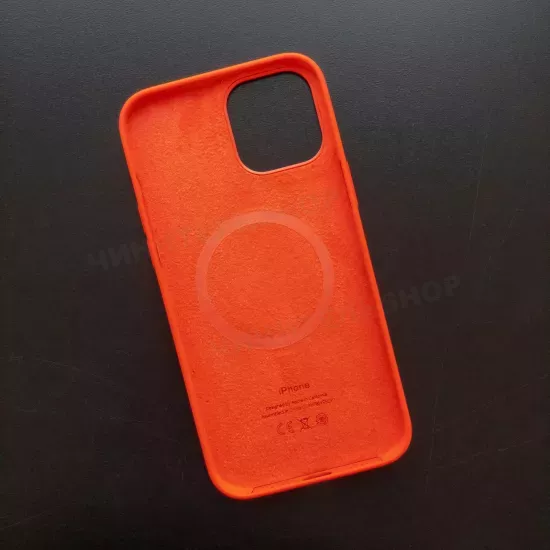 Чехол iPhone 12 Pro Max Silicone Case (MagSafe) Electric Orange