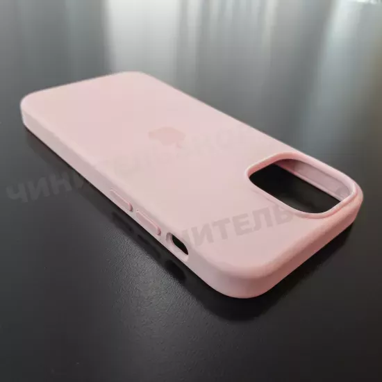 Чехол iPhone 13 mini Silicone Case (MagSafe) Chalk Pink