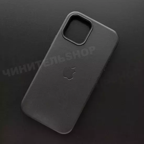 Чехол iPhone 12/12 Pro Leather Case (MagSafe) Black