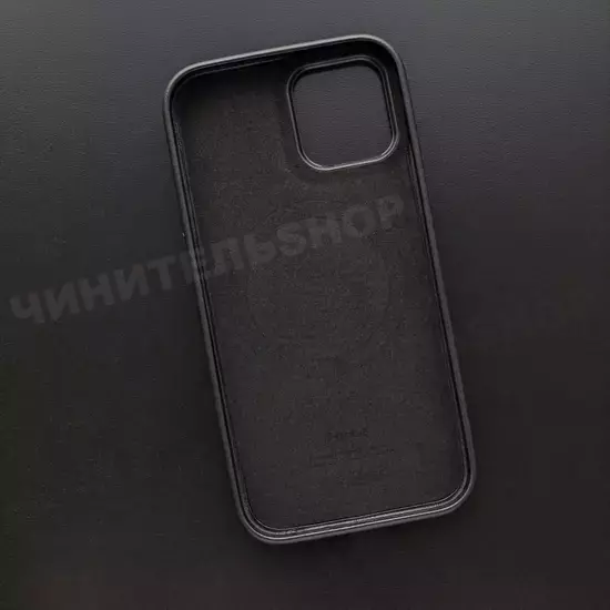 Чехол iPhone 12/12 Pro Leather Case (MagSafe) Black