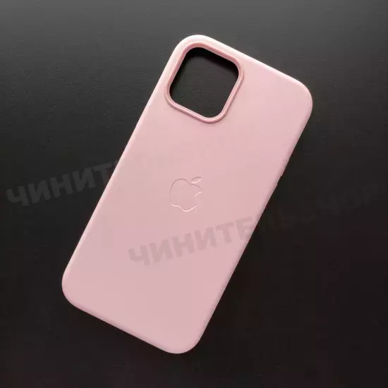 Чехол iPhone 12/12 Pro Leather Case (MagSafe) Chalk Pink