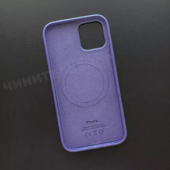 Чехол iPhone 12/12 Pro Leather Case (MagSafe) Lavender