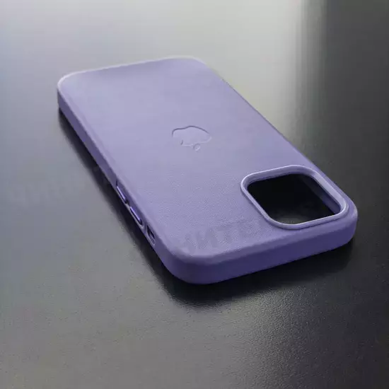 Чехол iPhone 12/12 Pro Leather Case (MagSafe) Lavender