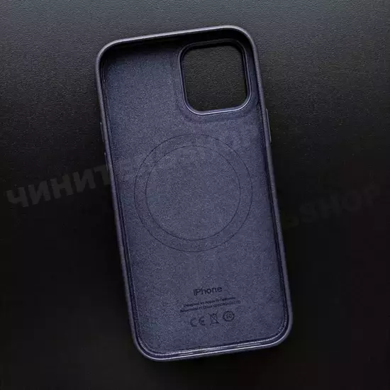 Чехол iPhone 12/12 Pro Leather Case (MagSafe) Night Blue