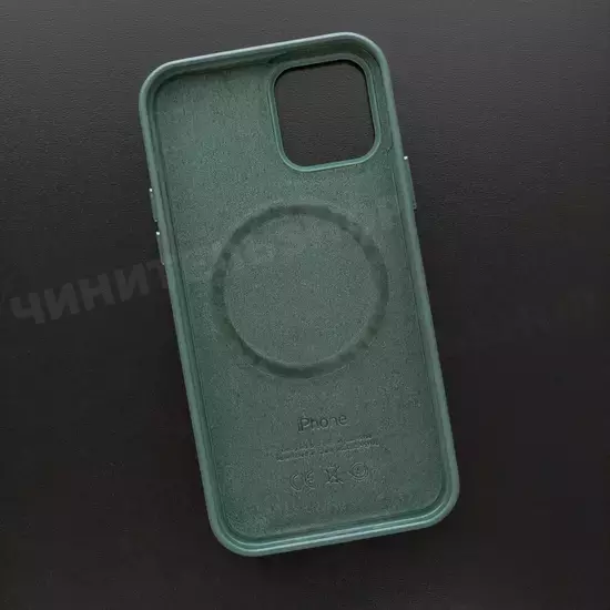 Чехол iPhone 12/12 Pro Leather Case (MagSafe) Pine Needle Green