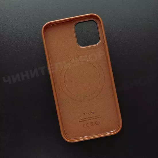 Чехол iPhone 12/12 Pro Leather Case (MagSafe) Saddle Brown