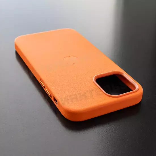 Чехол iPhone 12/12 Pro Leather Case (MagSafe) Wild Orange