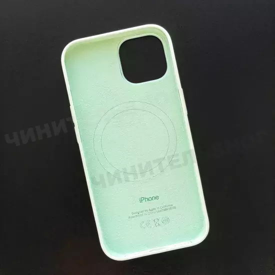 Чехол iPhone 15 Silicone Case (MagSafe) Soft Mint