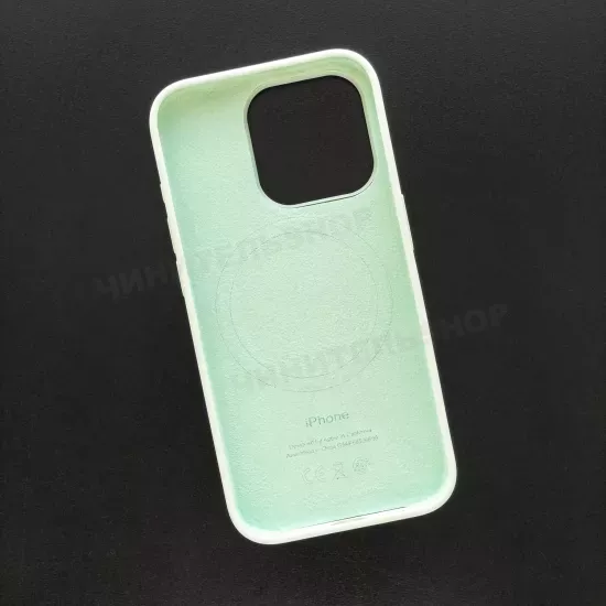 Чехол iPhone 15 Pro Silicone Case (MagSafe) Soft Mint