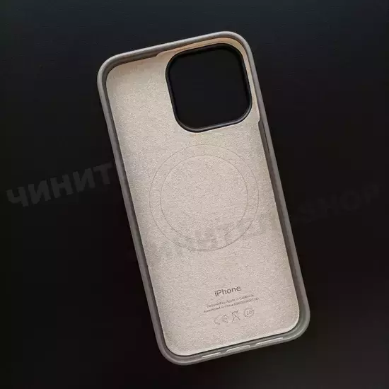Чехол iPhone 15 Pro Max Leather Case (MagSafe) Graphite