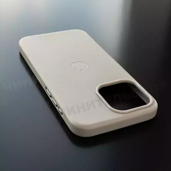 Чехол iPhone 15 Pro Max Leather Case (MagSafe) Moonstone