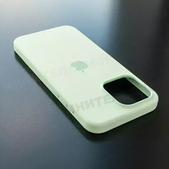 Чехол iPhone 15 Pro Max Silicone Case (MagSafe) Soft Mint