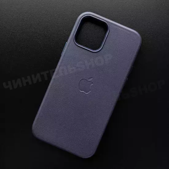 Чехол iPhone 12/12 Pro Leather Case (MagSafe) Night Blue