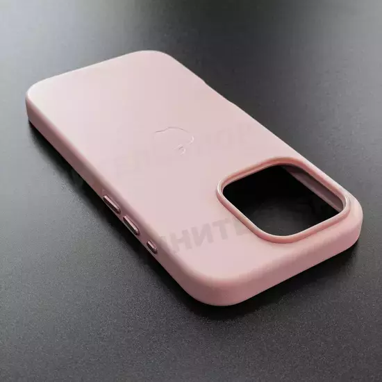 Чехол iPhone 16 Pro Leather Case (MagSafe) Chalk Pink