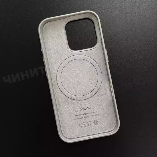 Чехол iPhone 16 Pro Leather Case (MagSafe) Moonstone