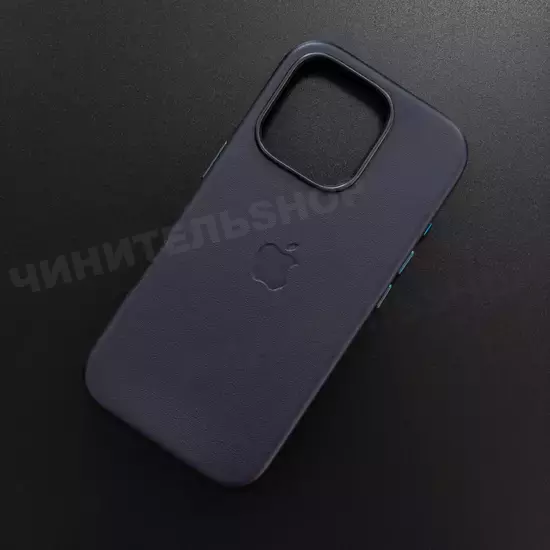 Чехол iPhone 16 Pro Leather Case (MagSafe) Night Blue