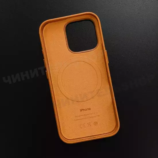 Чехол iPhone 16 Pro Leather Case (MagSafe) Sunstroke
