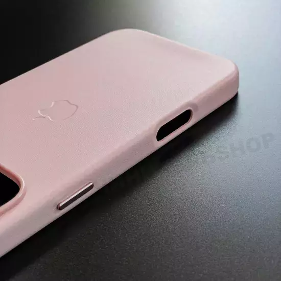 Чехол iPhone 16 Pro Max Leather Case (MagSafe) Chalk Pink