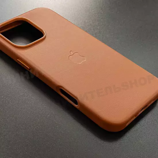 Чехол iPhone 16 Pro Max Leather Case (MagSafe) Cinnamon