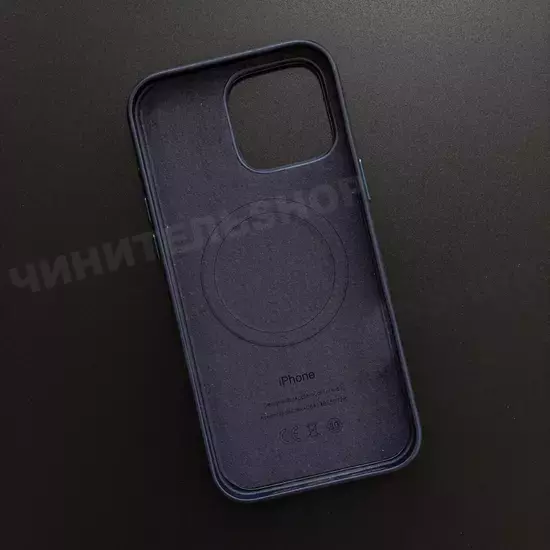 Чехол iPhone 16 Pro Max Leather Case (MagSafe) Night Blue