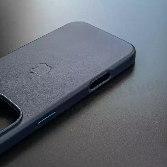 Чехол iPhone 16 Pro Max Leather Case (MagSafe) Night Blue