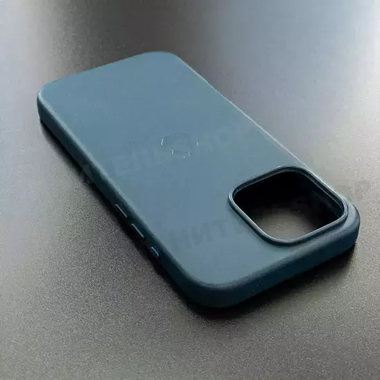 Чехол iPhone 16 Pro Max Leather Case (MagSafe) Pacific Blue
