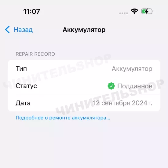 Аккумулятор iPhone 13 Pro Max (Clean)