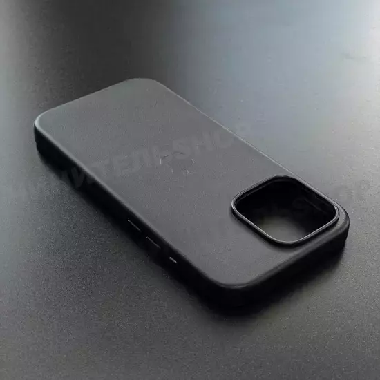 Чехол iPhone 16 Pro Max Leather Case (MagSafe) Black