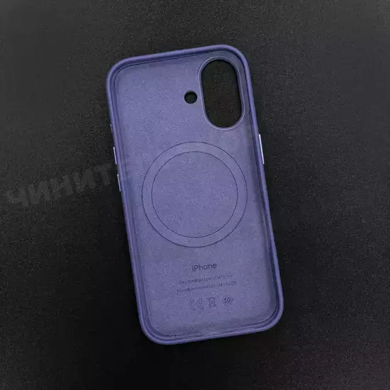 Чехол iPhone 16 Leather Case (MagSafe) Lavender