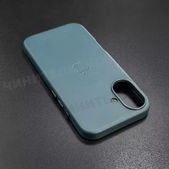 Чехол iPhone 16 Leather Case (MagSafe) Marine Green