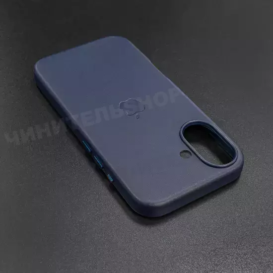 Чехол iPhone 16 Leather Case (MagSafe) Night Blue