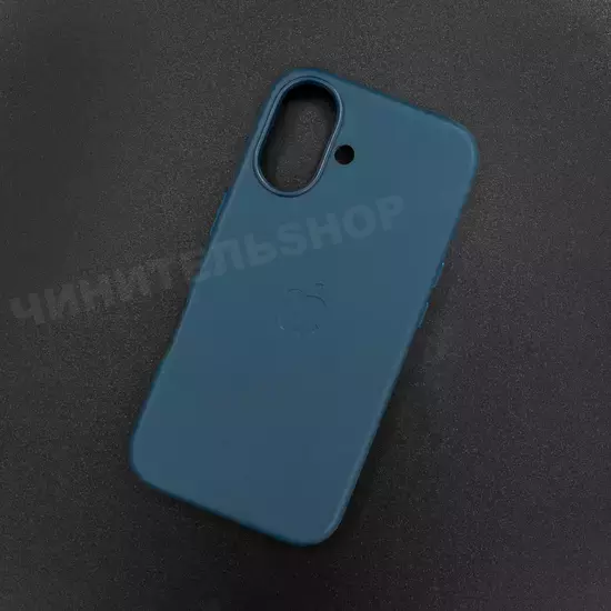 Чехол iPhone 16 Leather Case (MagSafe) Pacific Blue