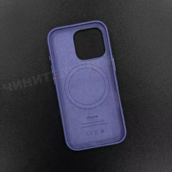 Чехол iPhone 16 Pro Leather Case (MagSafe) Lavender