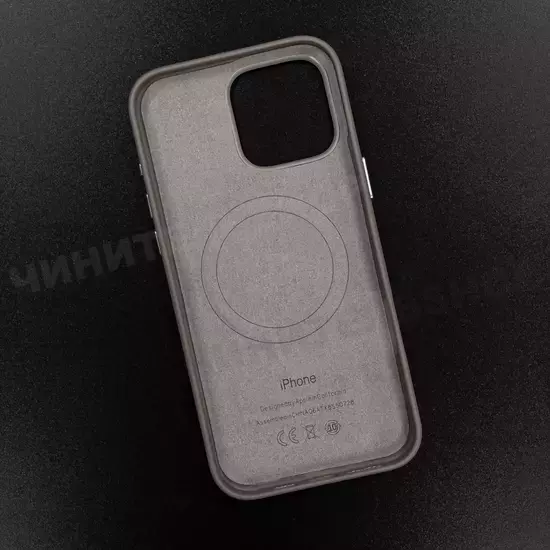 Чехол iPhone 16 Pro Max Leather Case (MagSafe) Taupe