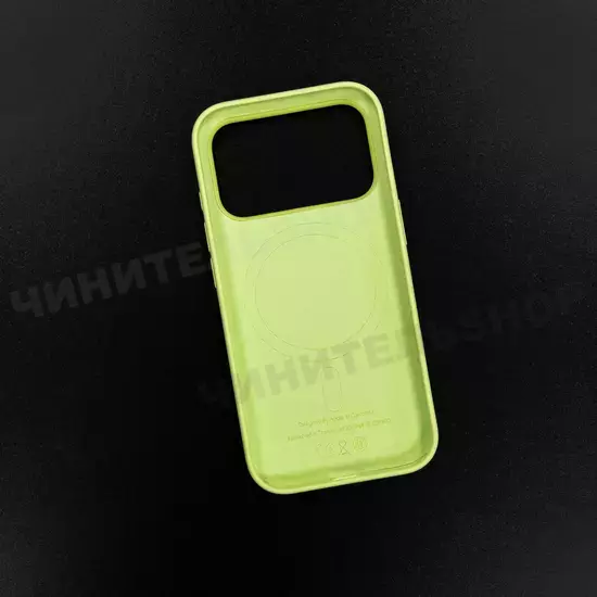 Чехол iPhone 17 Pro Silicone Case (MagSafe + Camera Control) Neon Yellow