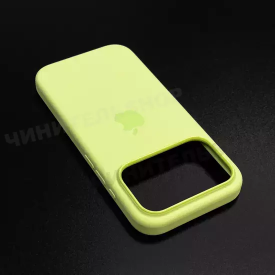 Чехол iPhone 17 Pro Silicone Case (MagSafe + Camera Control) Neon Yellow